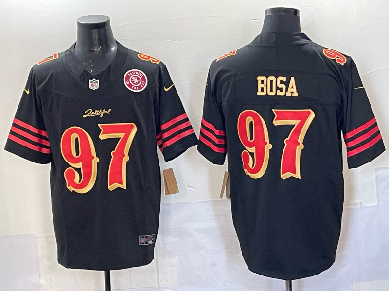Men San Francisco 49ers #97 Bosa black Limited Nike NFL 2025 Jersey 06